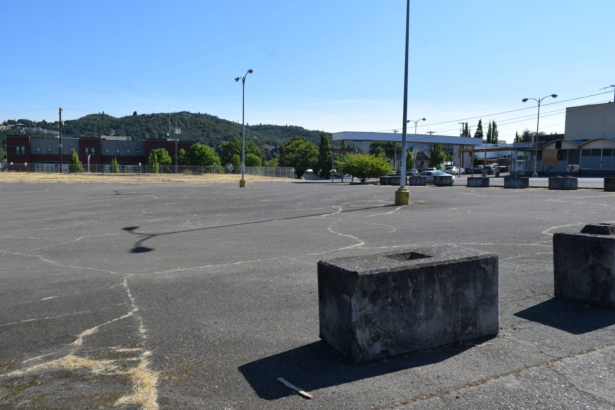 The Tribe has purchased two properties in downtown Roseburg that have been vacant for years: the former Rite Aid building on Southeast Jackson Street, and the nearby vacant lot on Southeast Rose Street that once held a Safeway.