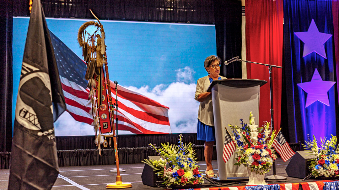 Chairwoman Keene spoke to veterans during the Fourth of July Veterans Dinner at Seven Feathers Casino Resort